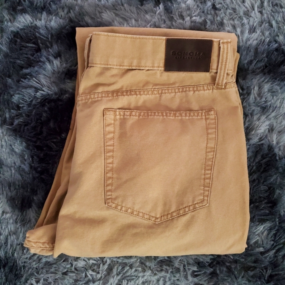 SONOMA Life + Style Cotton Duck Workwear Chinos 36 x 30